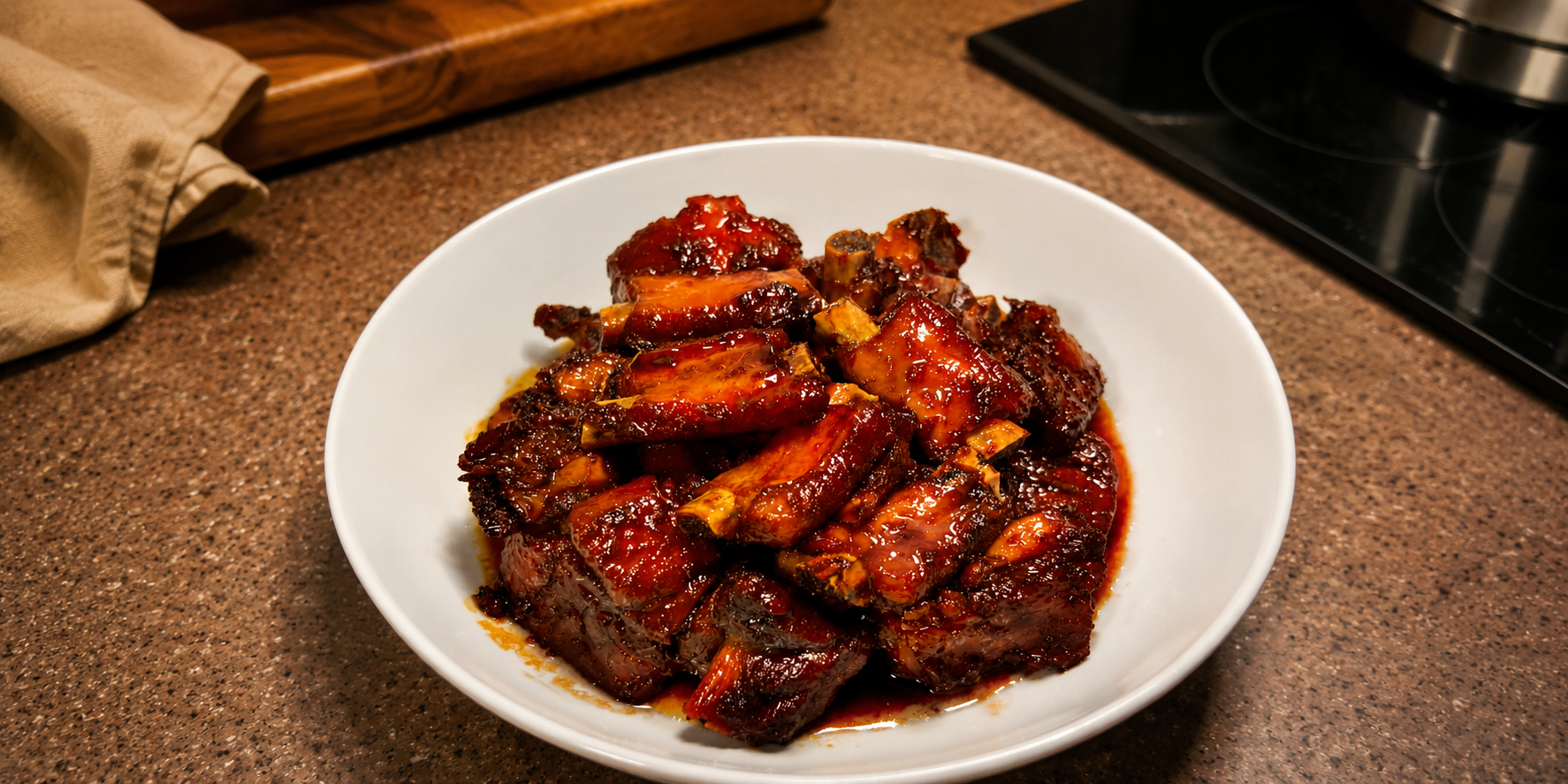 Sweet and Sour Pork Ribs Stir-fry plated dish